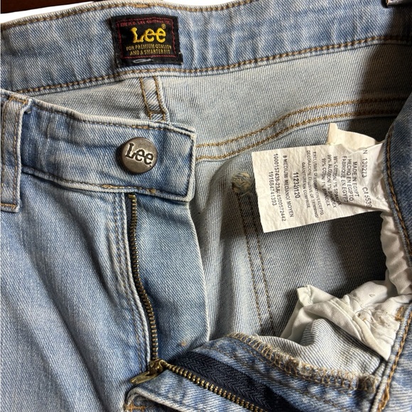 Lee Light Blue Distressed Boyfriend Jeans Size 8 Medium - Picture 6 of 9